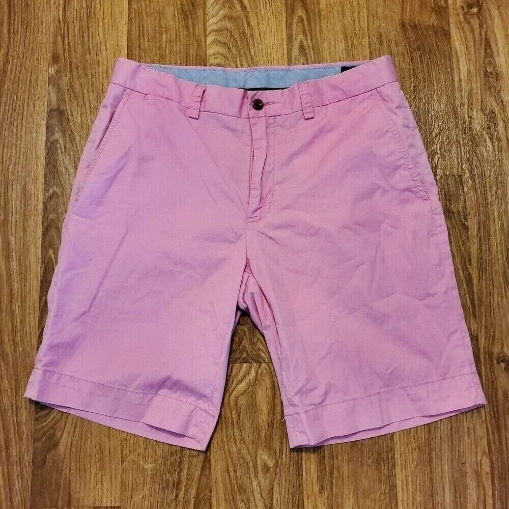 Polo Ralph‎ Lauren Shorts Men 31 Pink Classic Fit Golf Chinos Preppy Pima
